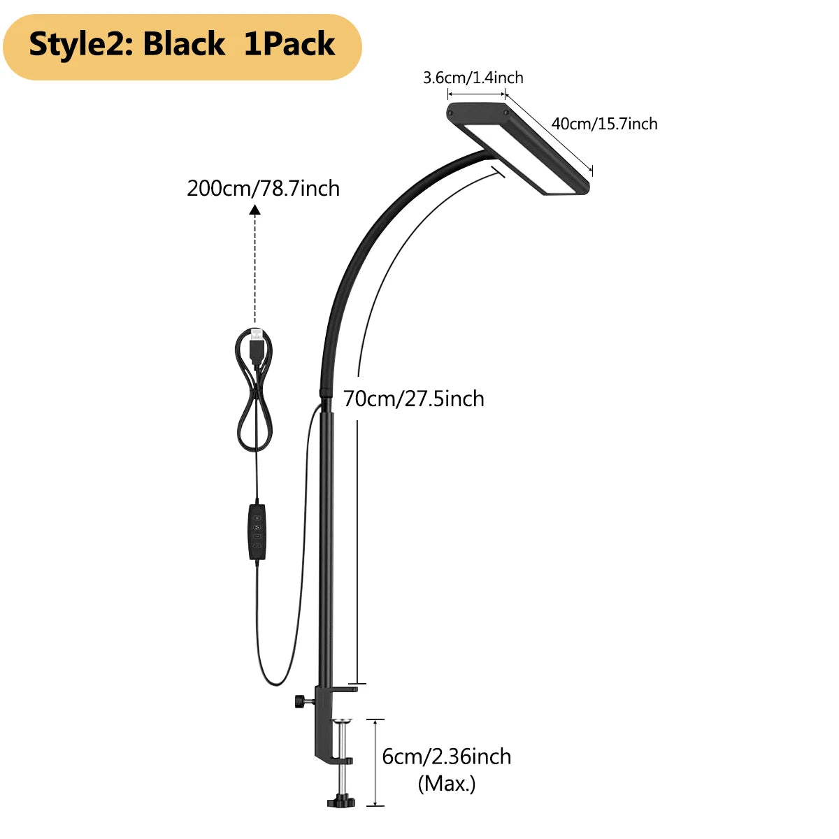 LED Desk Lamp for Home Office | Dimmable Gooseneck Reading Light with Adjustable Flexible Arm | Eye-Caring Task Lamp for Desk, Study & Bedside