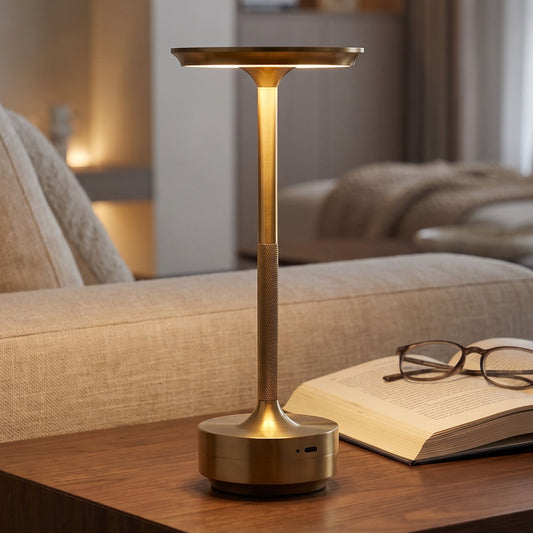 Cordless Table Lamp | Retro Rechargeable Dimmable LED Touch Lamp, Vintage Bedside & Desk Lamp for Bedroom, Dining & Bar