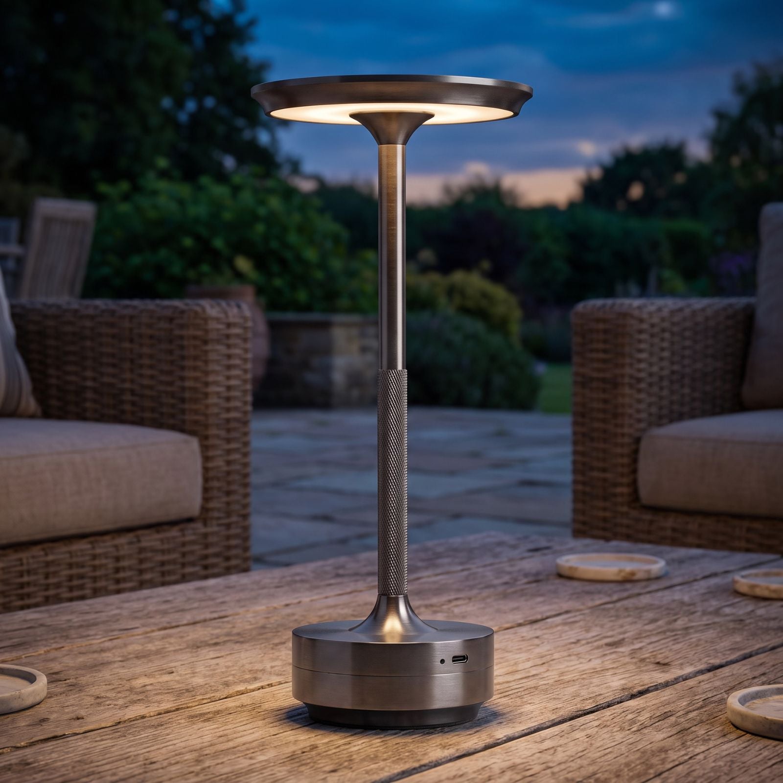 Cordless Table Lamp | Retro Rechargeable Dimmable LED Touch Lamp, Vintage Bedside & Desk Lamp for Bedroom, Dining & Bar