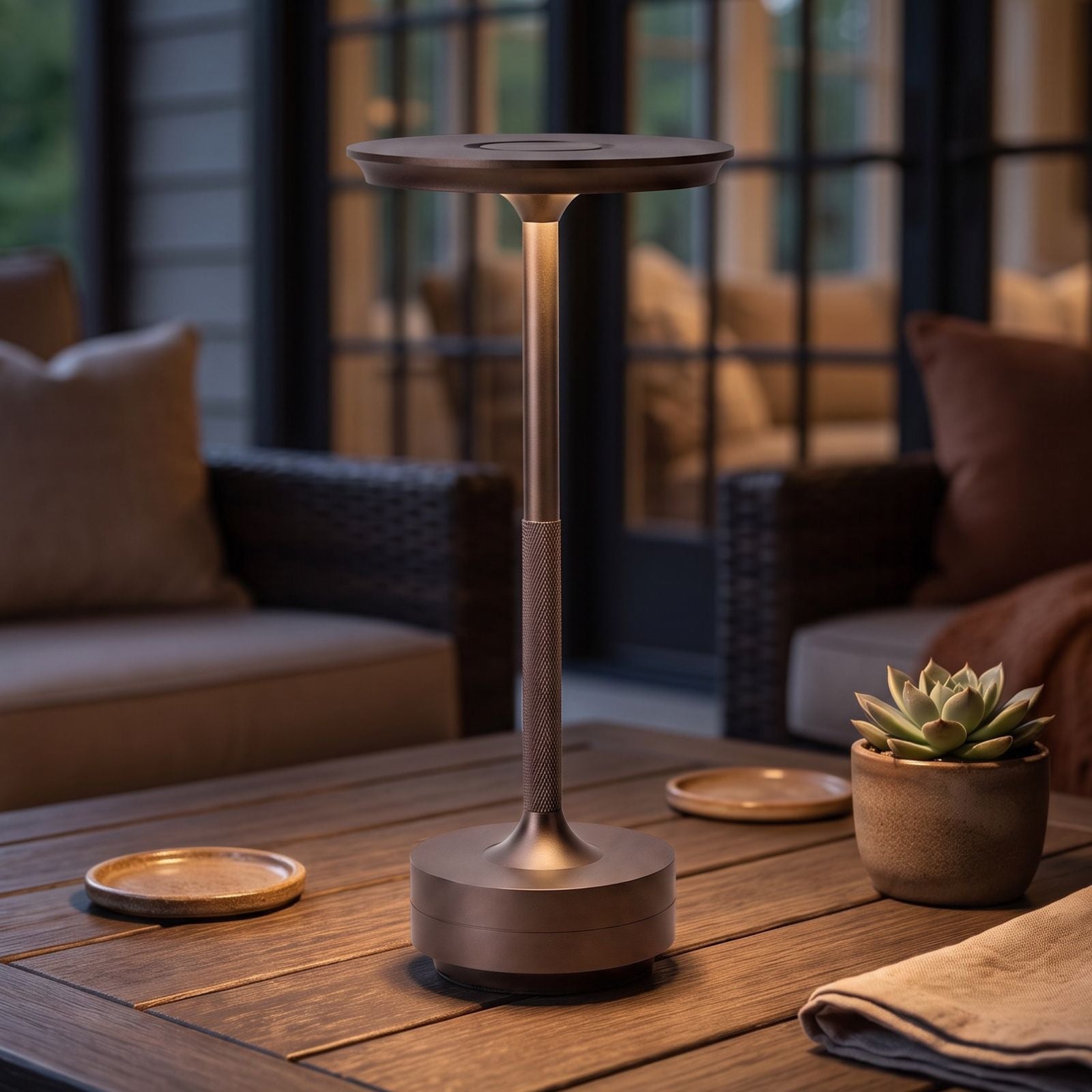 Cordless Table Lamp | Retro Rechargeable Dimmable LED Touch Lamp, Vintage Bedside & Desk Lamp for Bedroom, Dining & Bar