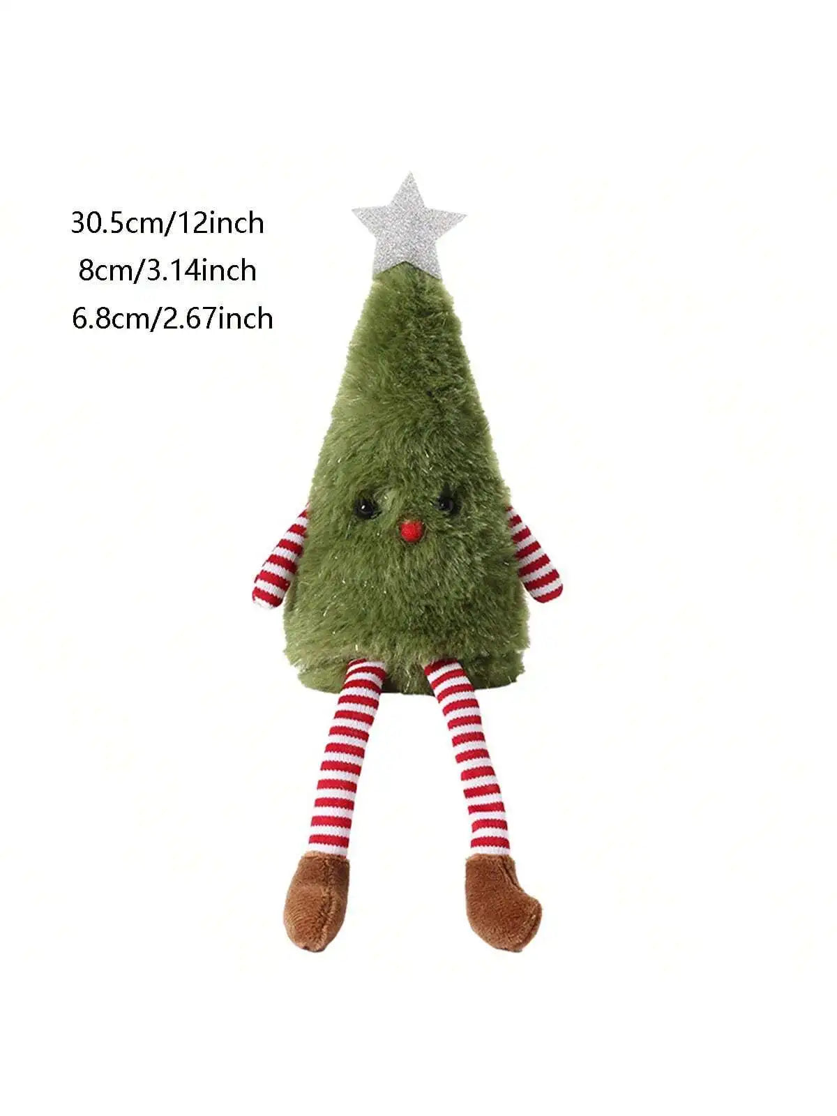 Stuffed Christmas Tree Plush | Cute Doll For The Shelf | Xmas Home Decor for Living & Bedroom