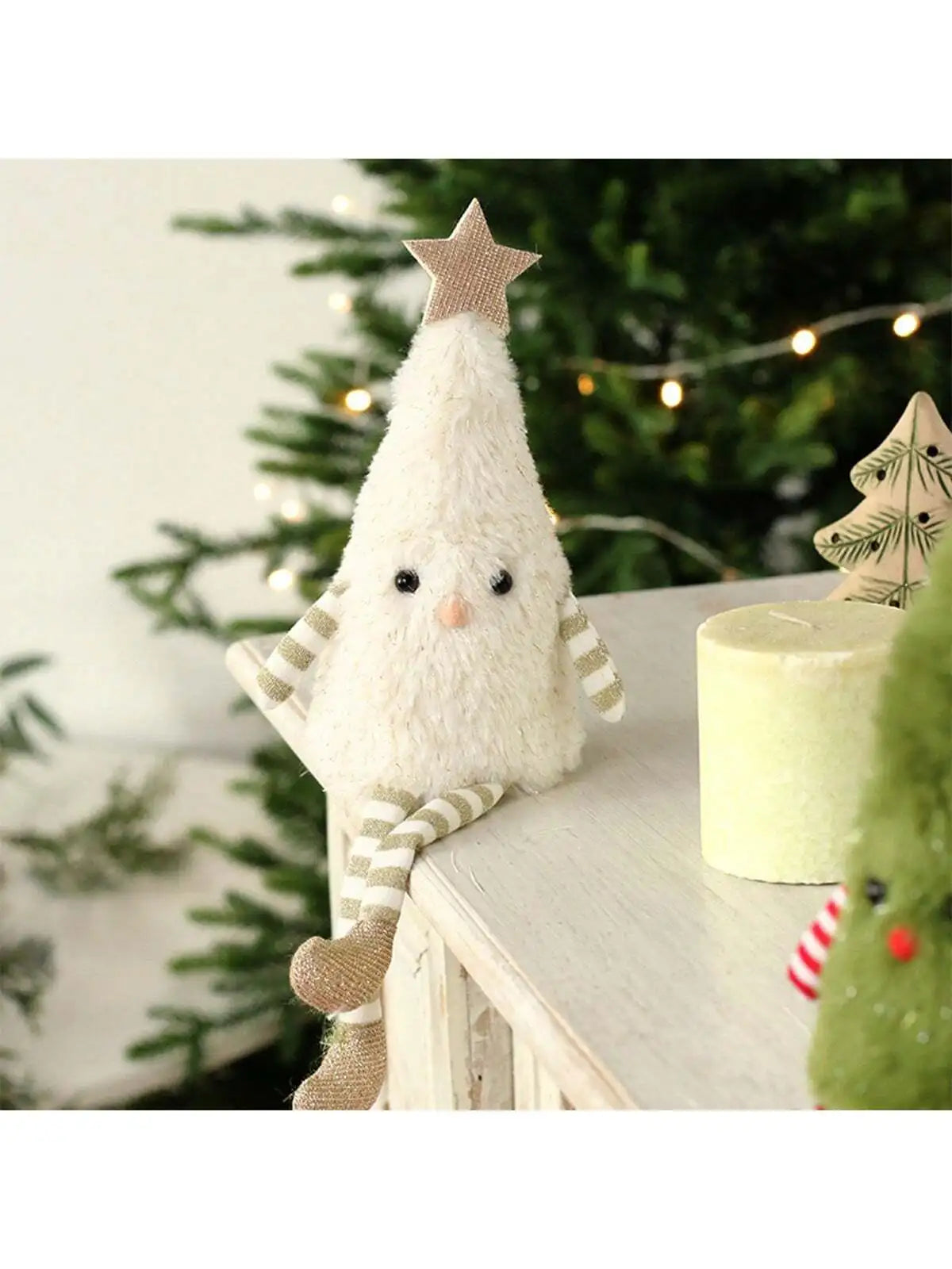 Stuffed Christmas Tree Plush | Cute Doll For The Shelf | Xmas Home Decor for Living & Bedroom