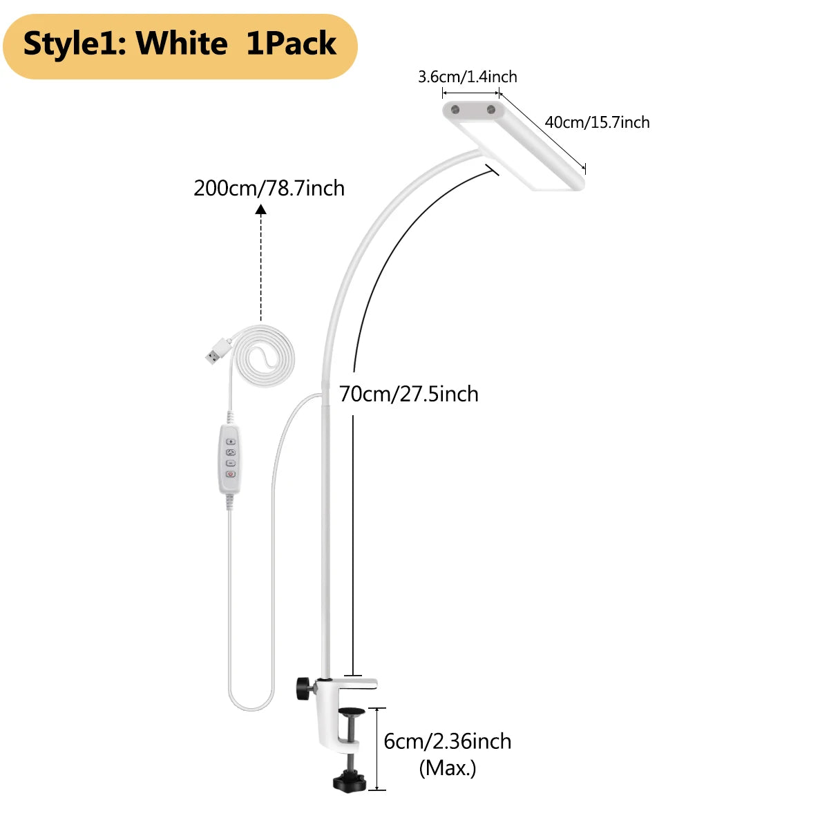 LED Desk Lamp for Home Office | Dimmable Gooseneck Reading Light with Adjustable Flexible Arm | Eye-Caring Task Lamp for Desk, Study & Bedside