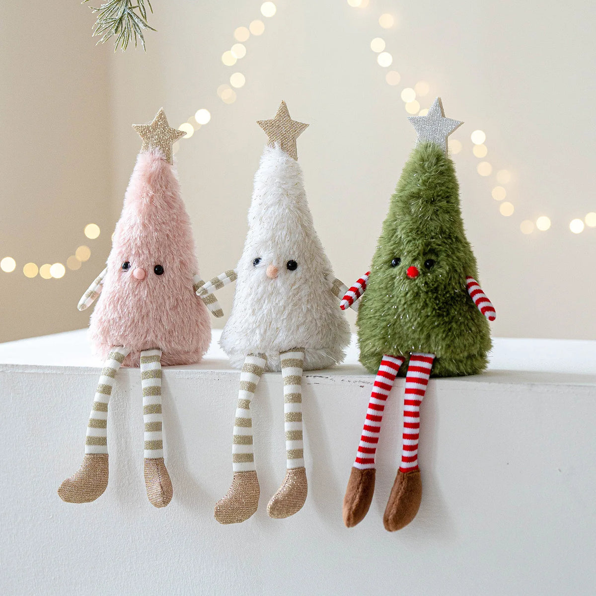 Stuffed Christmas Tree Plush | Cute Doll For The Shelf | Xmas Home Decor for Living & Bedroom