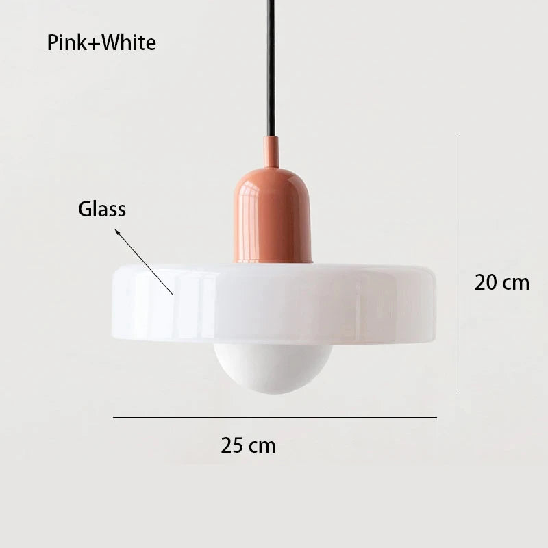 Bauhaus Stained Glass Pendant Light | Mid Century Modern Hanging Lamp | Retro Designer Vintage Interior Lighting For Dining Room, Home & Restaurant
