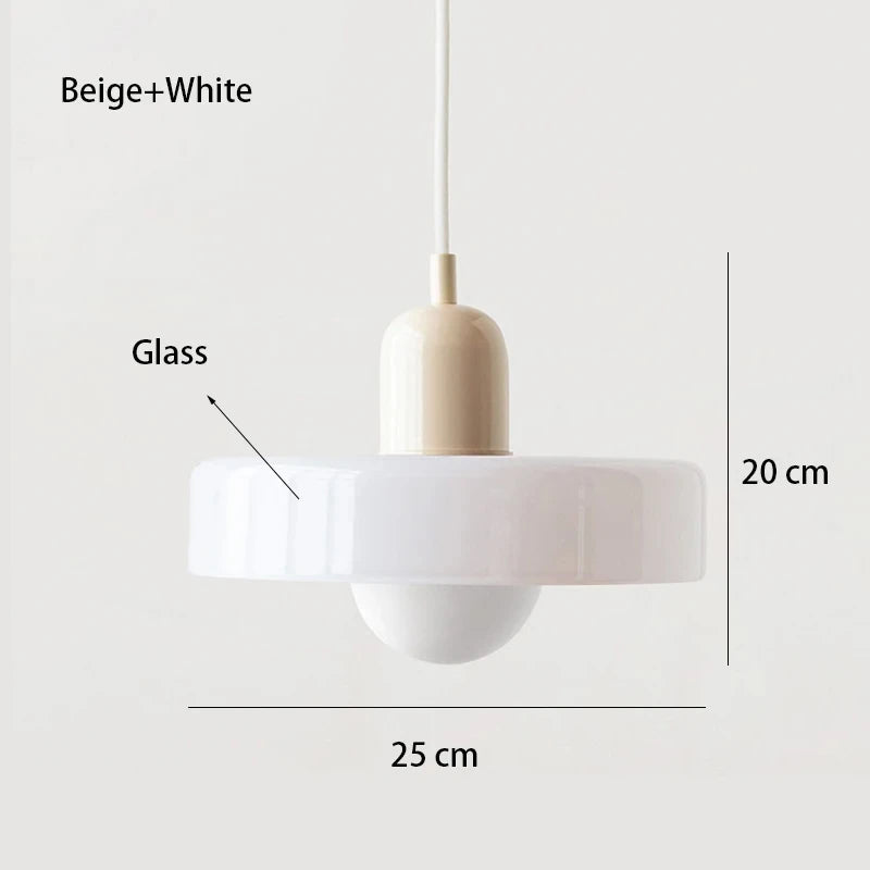 Bauhaus Stained Glass Pendant Light | Mid Century Modern Hanging Lamp | Retro Designer Vintage Interior Lighting For Dining Room, Home & Restaurant