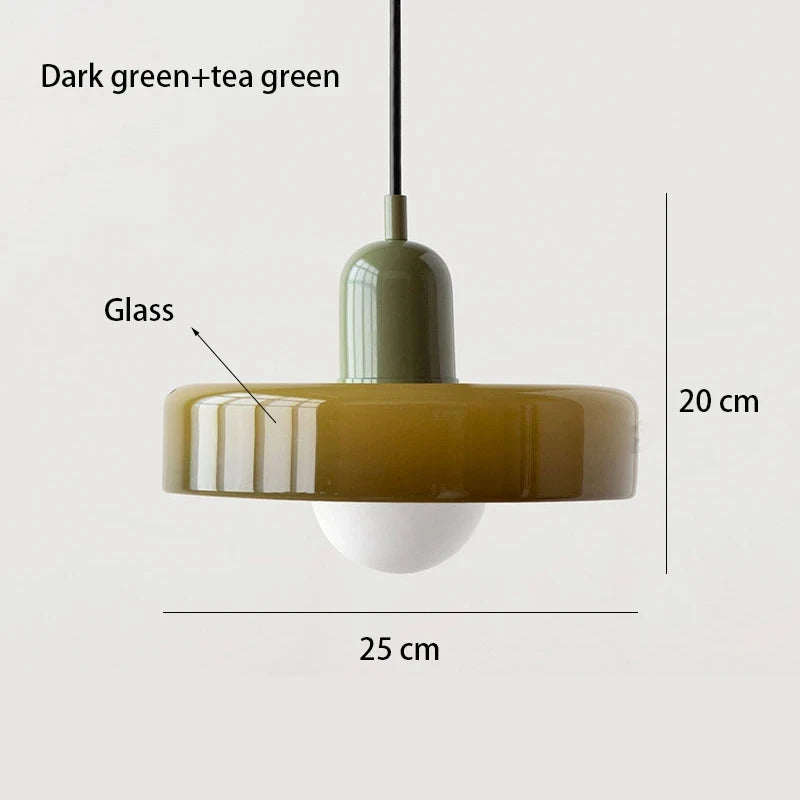 Bauhaus Stained Glass Pendant Light | Mid Century Modern Hanging Lamp | Retro Designer Vintage Interior Lighting For Dining Room, Home & Restaurant