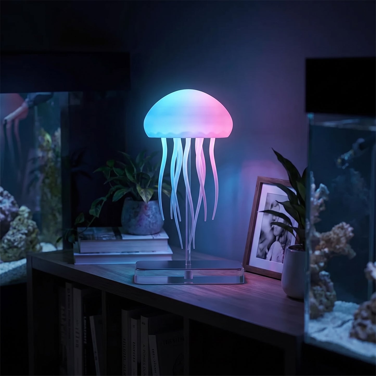 Jellyfish Lamp | 9-Tentacle RGB LED Mood Light with Remote