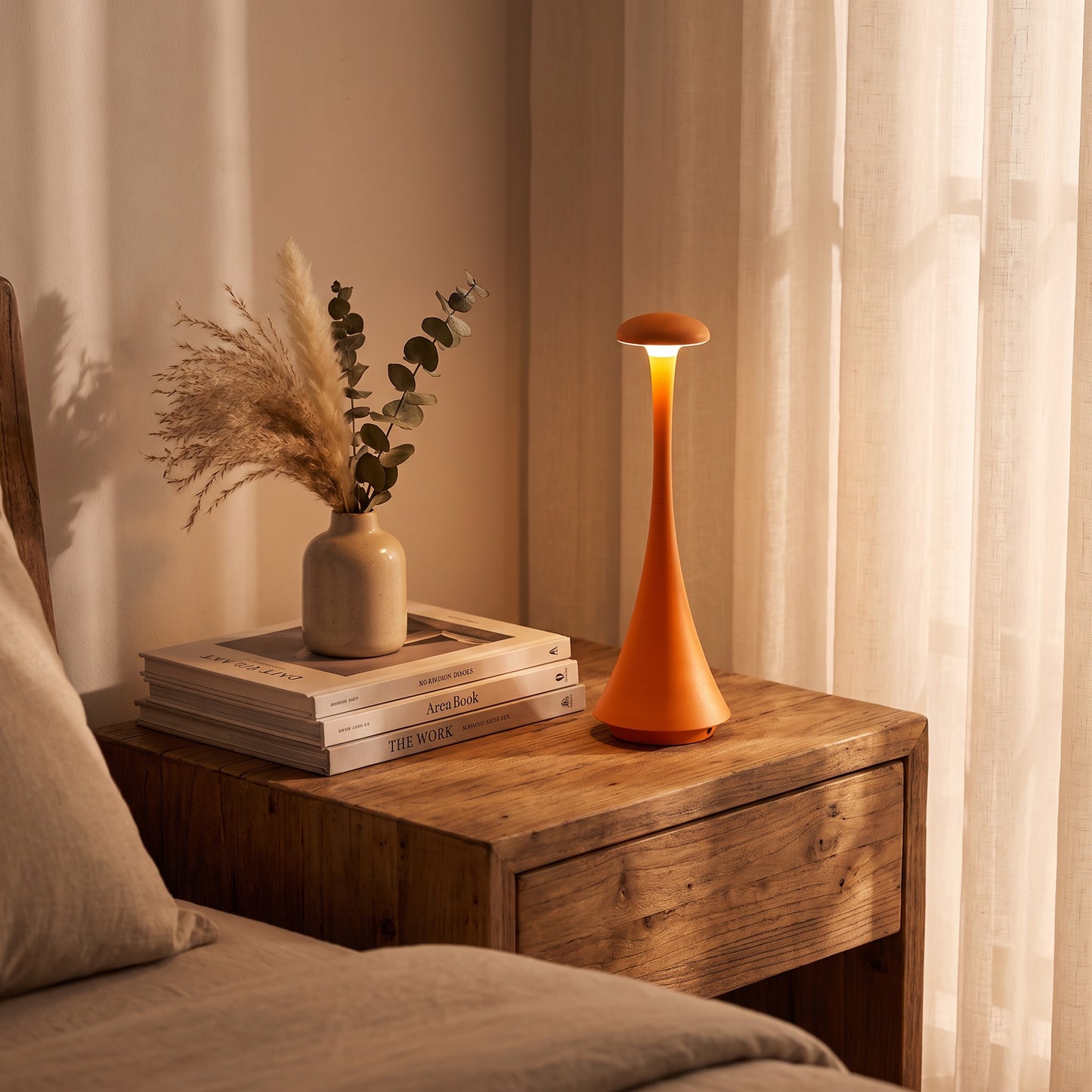 Mushroom Lamp | USB-C Rechargeable Cordless Touch Table Lamp