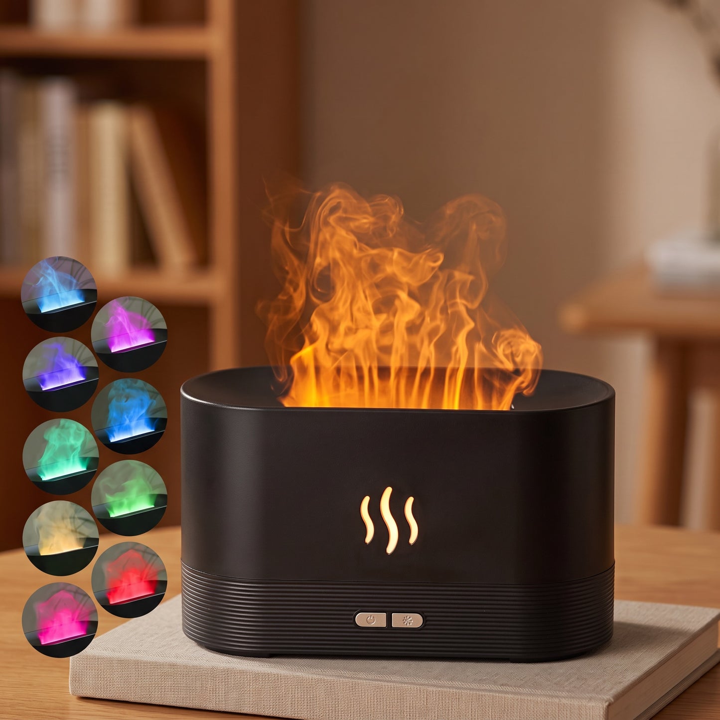 Flame Aroma Diffuser | 7-Color Flame Humidifier & Essential Oil Diffuser