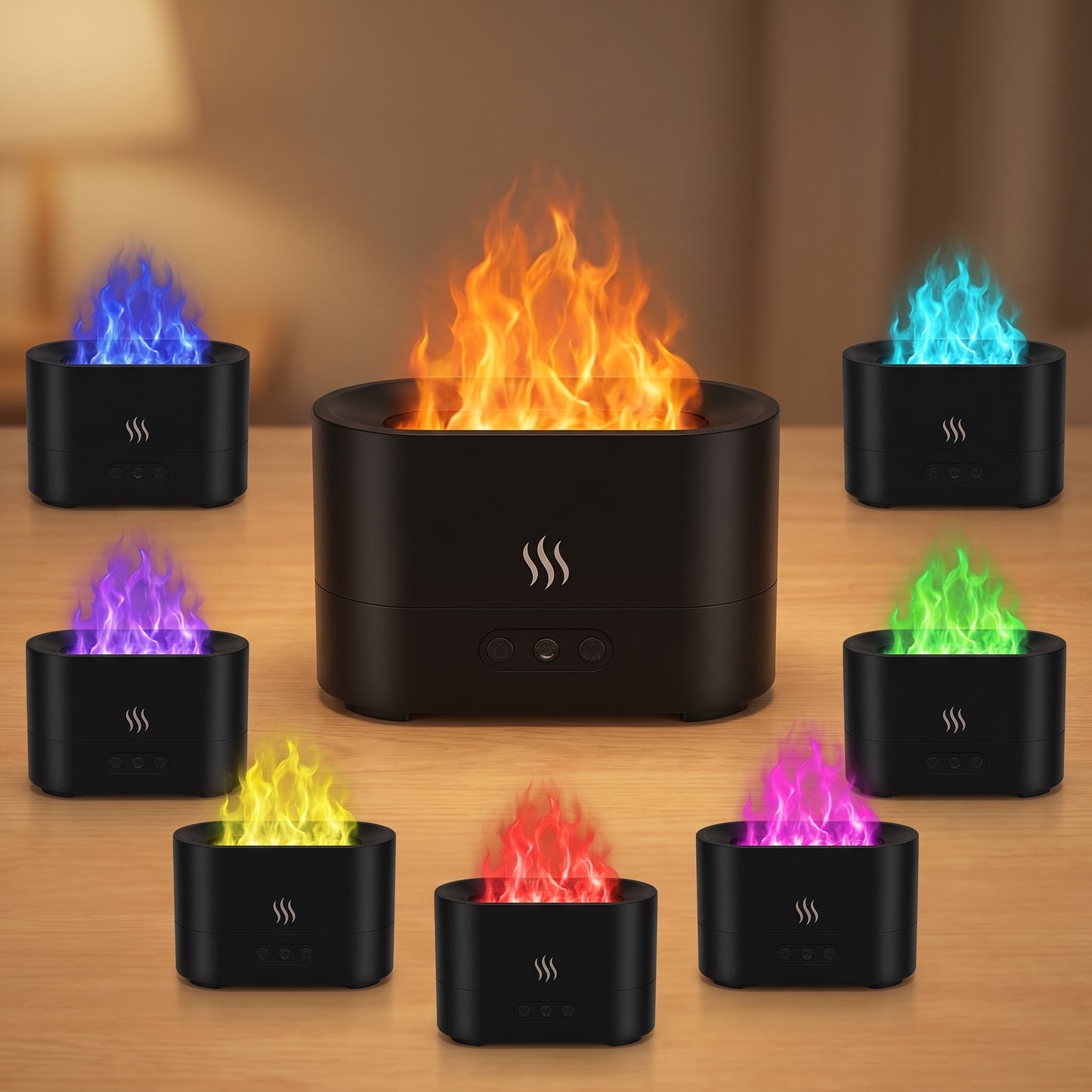 Flame Aroma Diffuser | 7-Color Flame Humidifier & Essential Oil Diffuser