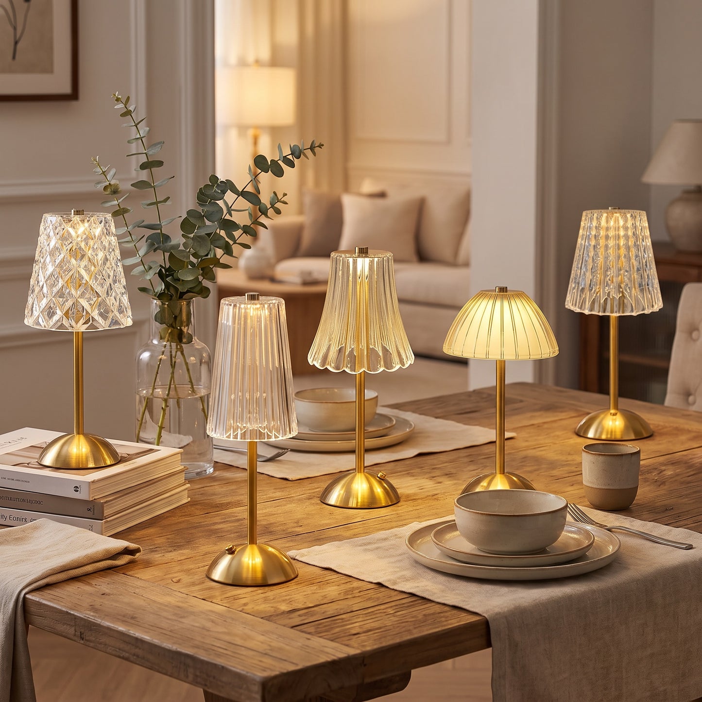 Crystal Table Lamp | LED Touch Sensor Night Light for Bedroom