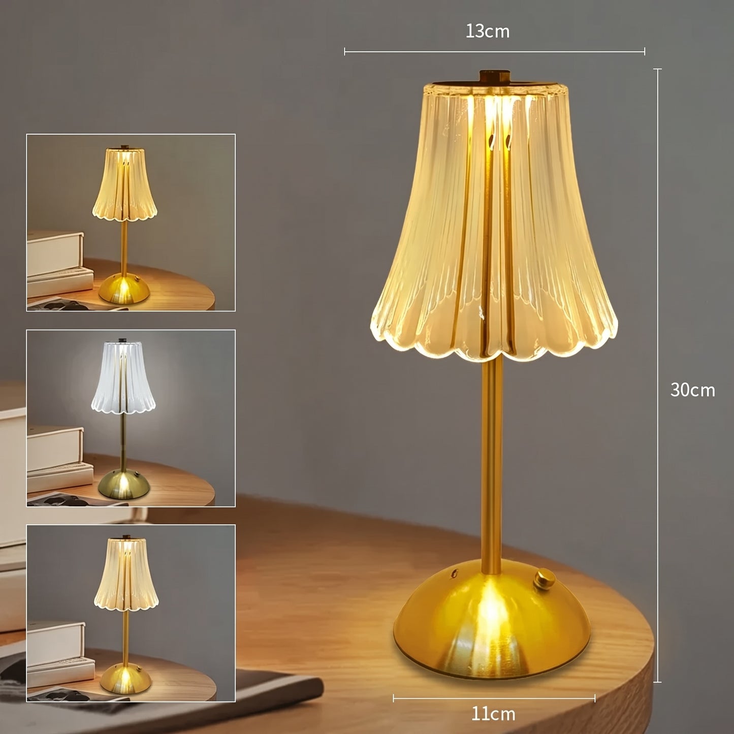 Crystal Table Lamp | LED Touch Sensor Night Light for Bedroom