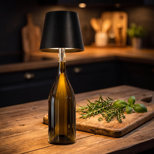 Wine Bottle Lamp | Cordless Rechargeable LED Bottle Light