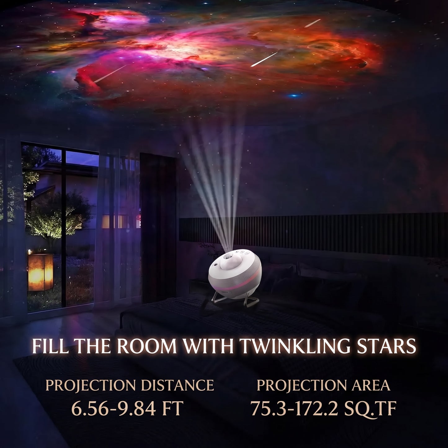 Galaxy Star Projector | Nebula & Starry Sky Night Light for Ceiling