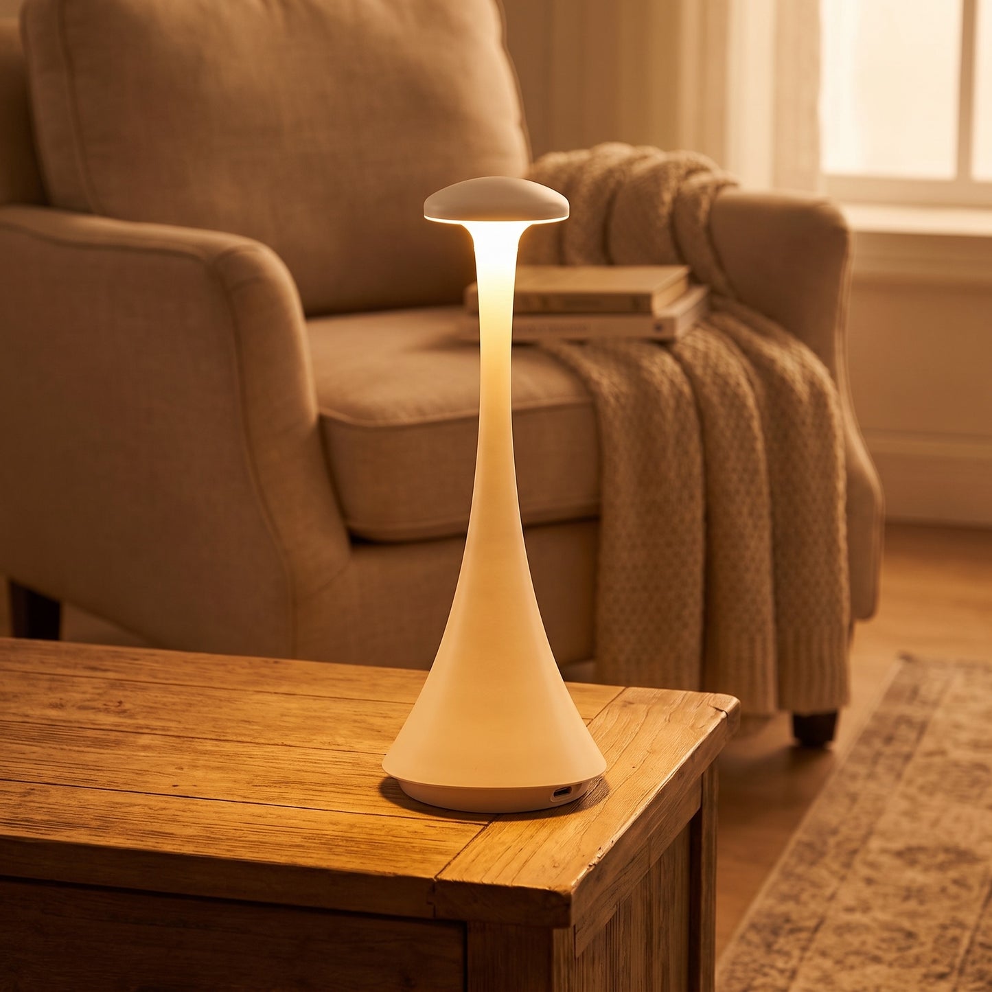 Mushroom Lamp | USB-C Rechargeable Cordless Touch Table Lamp