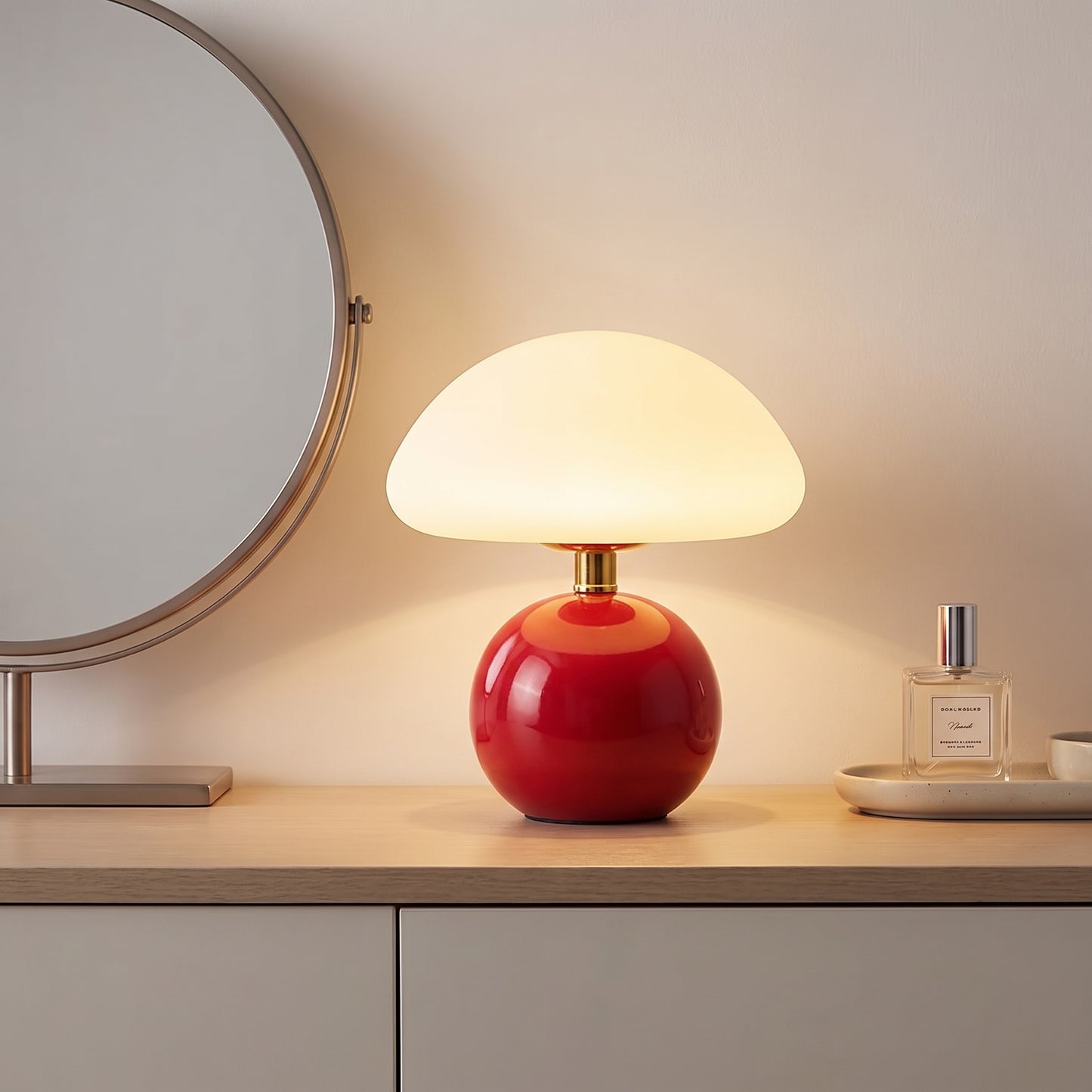 Mushroom Lamp | Dome & Ball LED Table Lamp, Dimmable Night Light