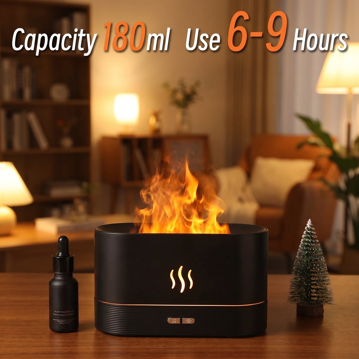 Flame Aroma Diffuser | 7-Color Flame Humidifier & Essential Oil Diffuser