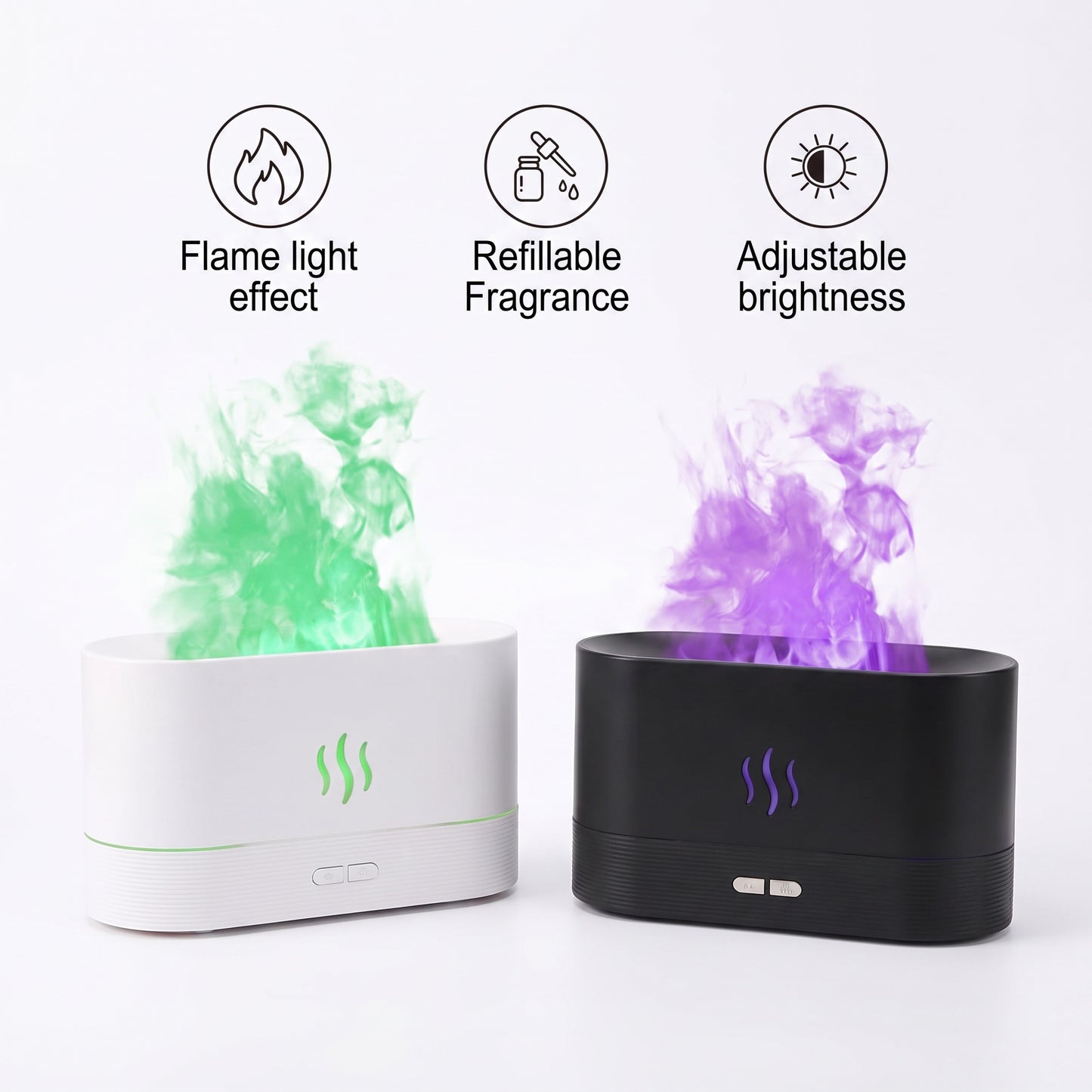 Flame Aroma Diffuser | 7-Color Flame Humidifier & Essential Oil Diffuser