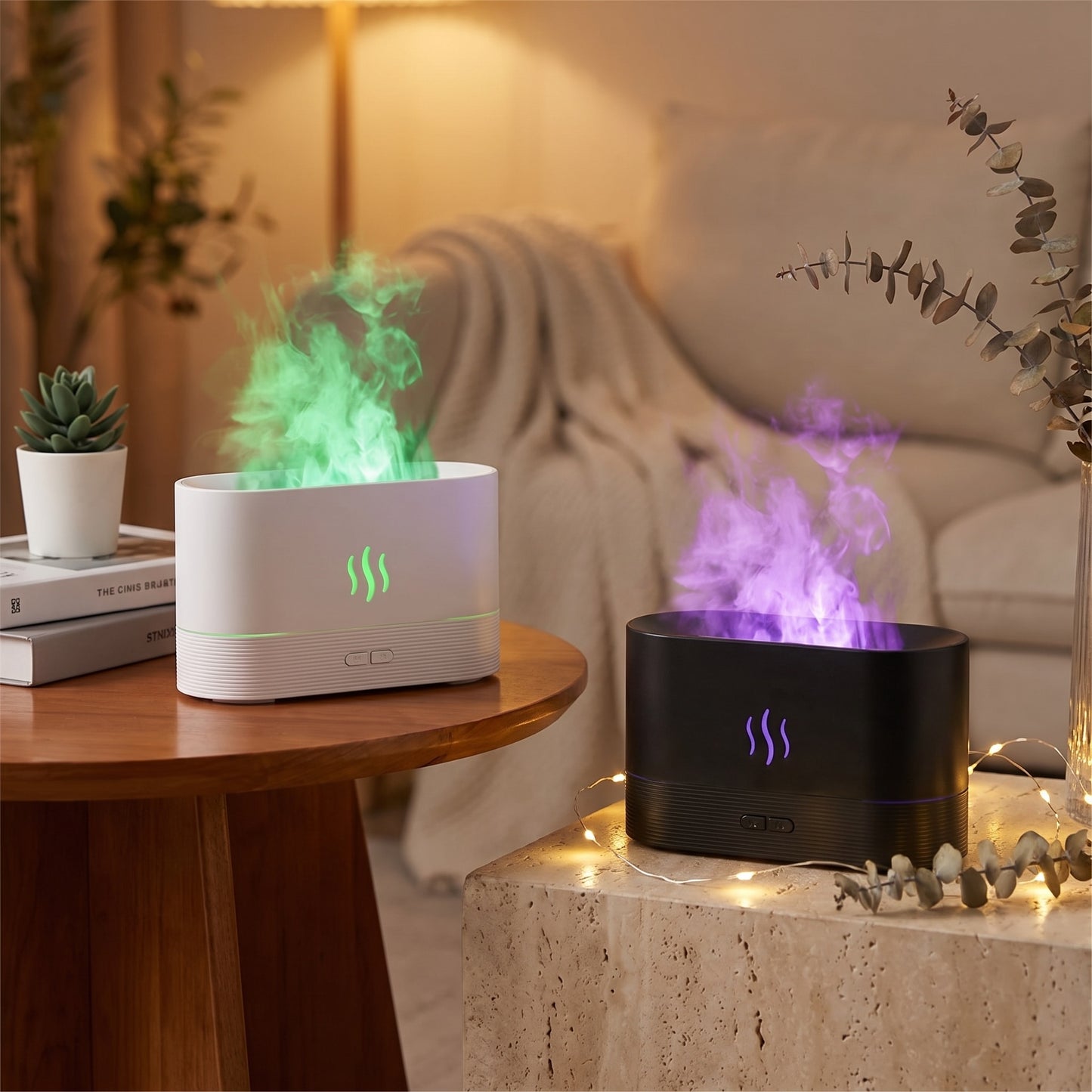 Flame Aroma Diffuser | 7-Color Flame Humidifier & Essential Oil Diffuser