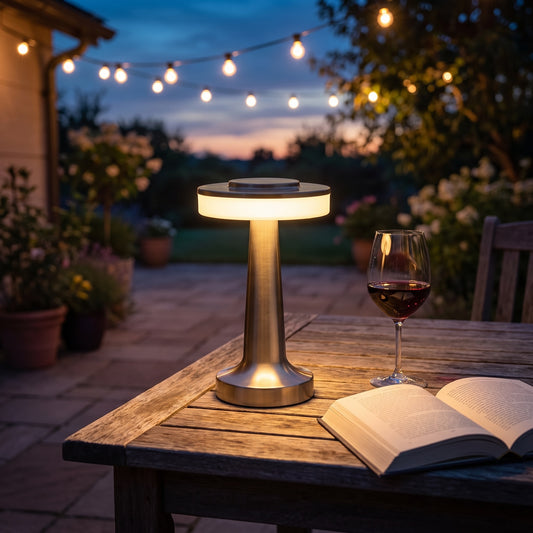 Cordless Table Lamp | Rechargeable Metal Touch Mood Light
