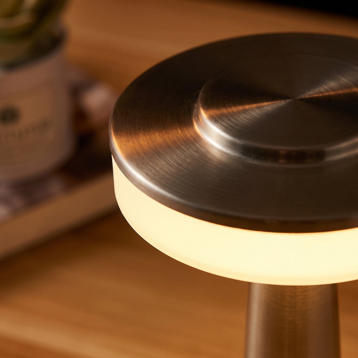 Cordless Table Lamp | Rechargeable Metal Touch Mood Light