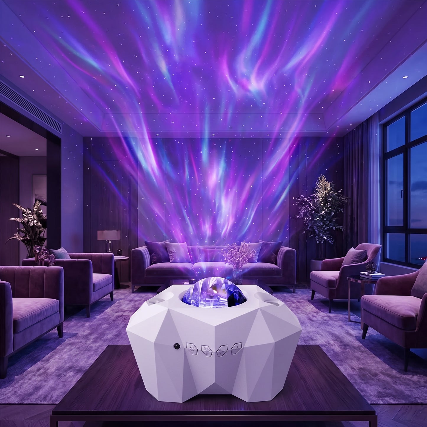 Aurora Projector | Northern Lights & Galaxy Star Night Light with Bluetooth Speaker