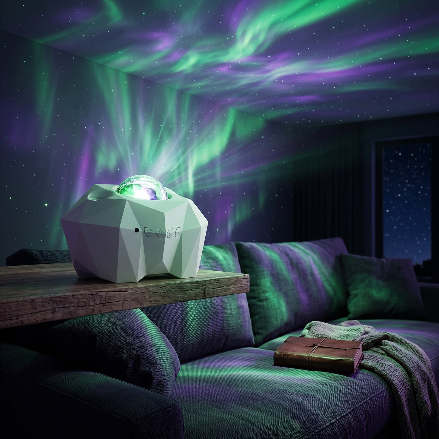 Aurora Projector | Northern Lights & Galaxy Star Night Light with Bluetooth Speaker