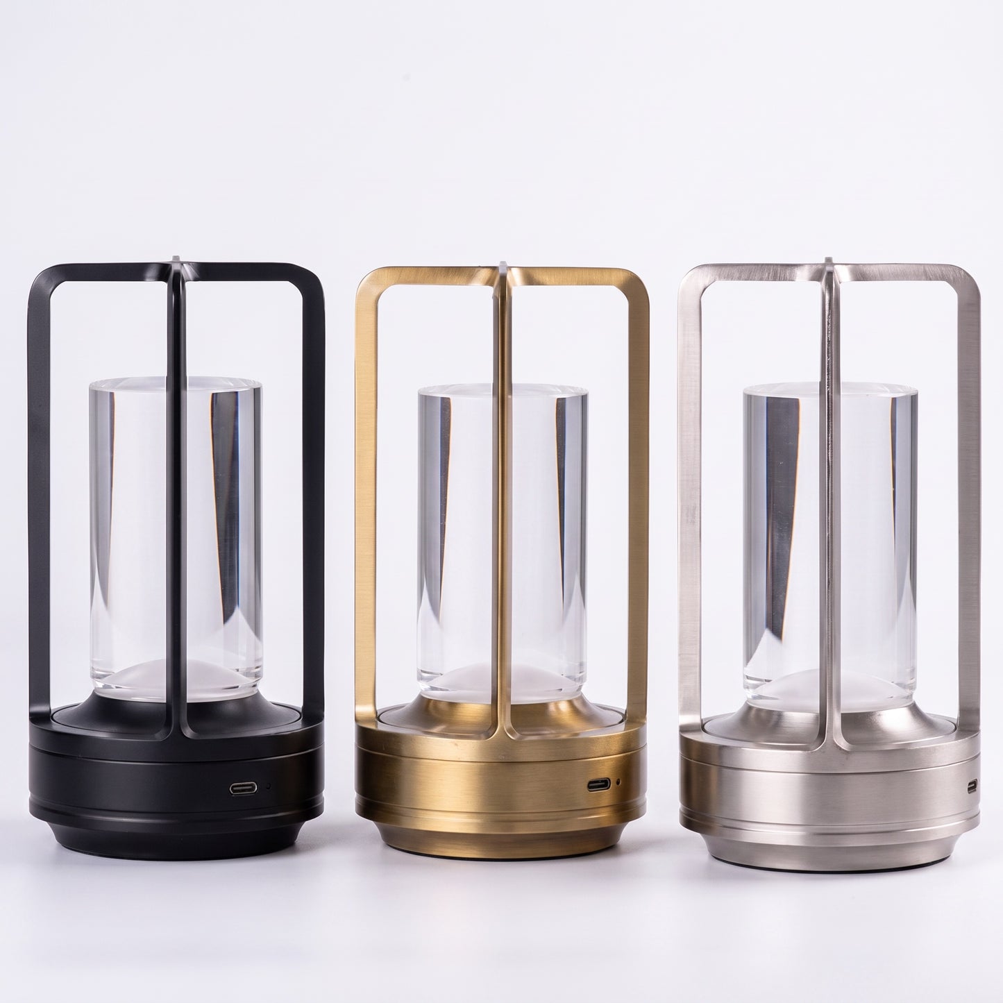 Cordless Table Lamp | Crystal Lantern LED Touch Lamp, Rechargeable & Dimmable