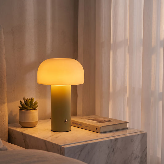 Mushroom Lamp | Cordless Rechargeable LED Touch Table Lamp, Dimmable