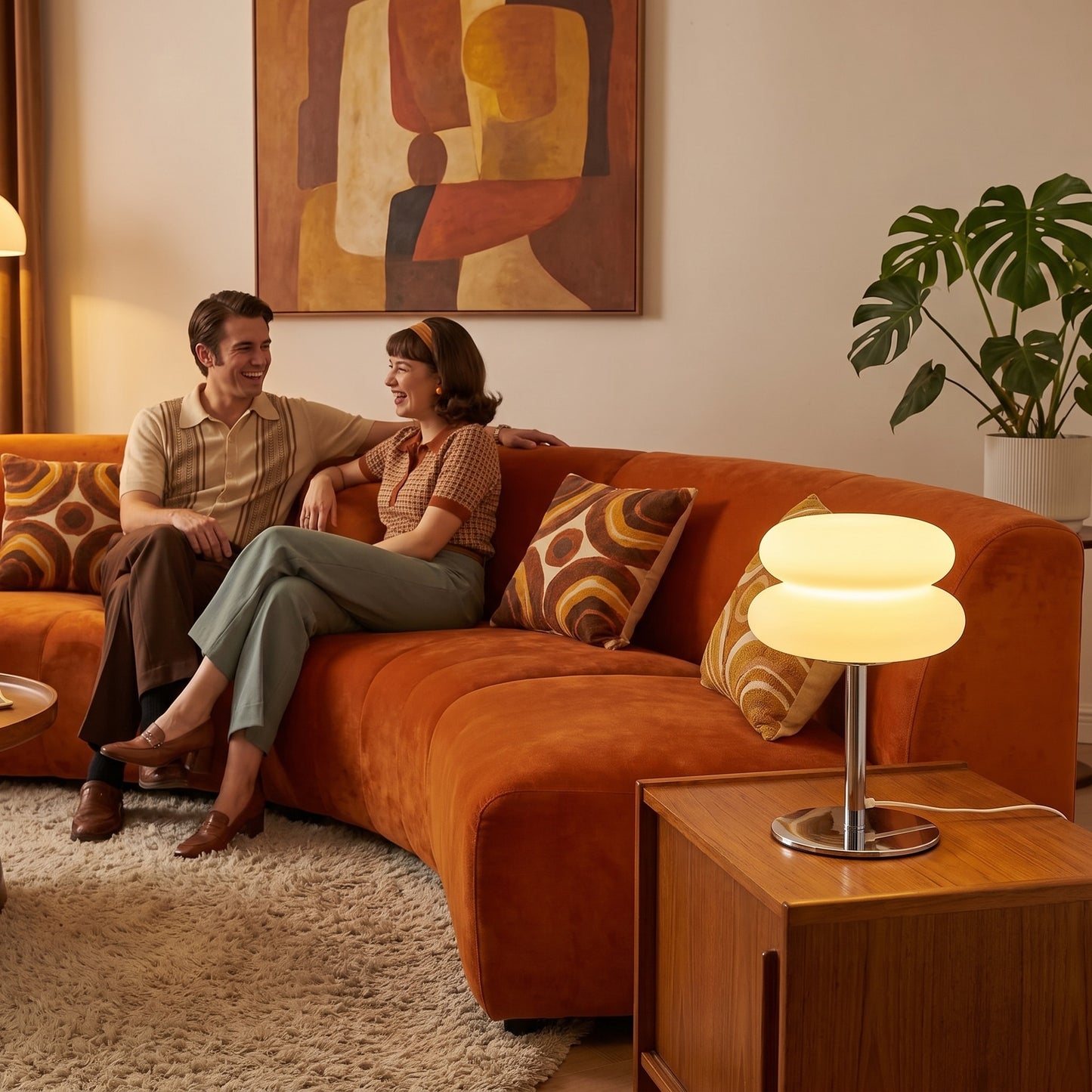 Bedside Table Lamp | Modern Frosted LED Lamp, Dimmable