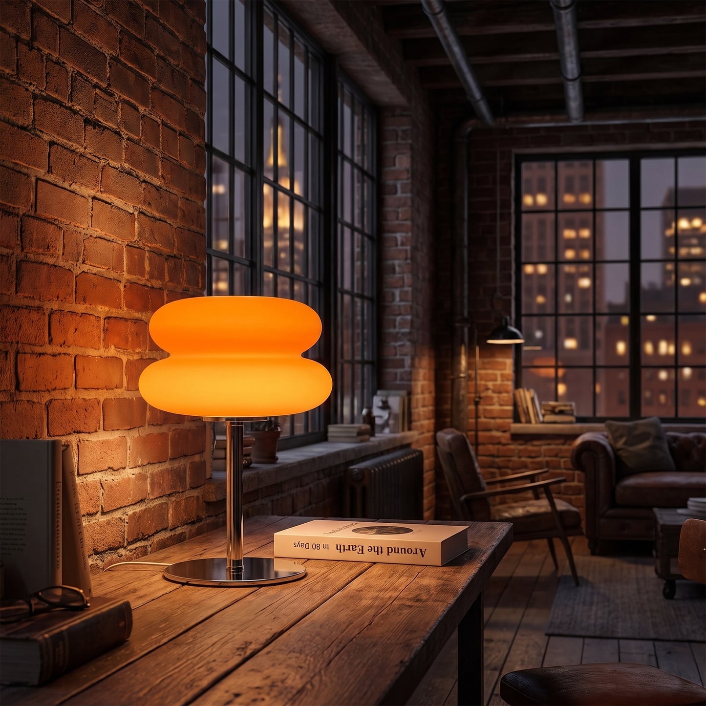 Bedside Table Lamp | Modern Frosted LED Lamp, Dimmable