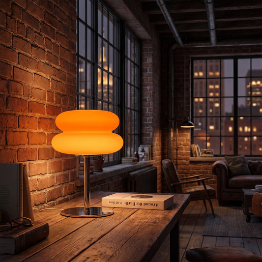 Modern Table Lamp For Living Room & Bedroom | Retro Lamp for Side Tables & Bedside | Dimmable LED