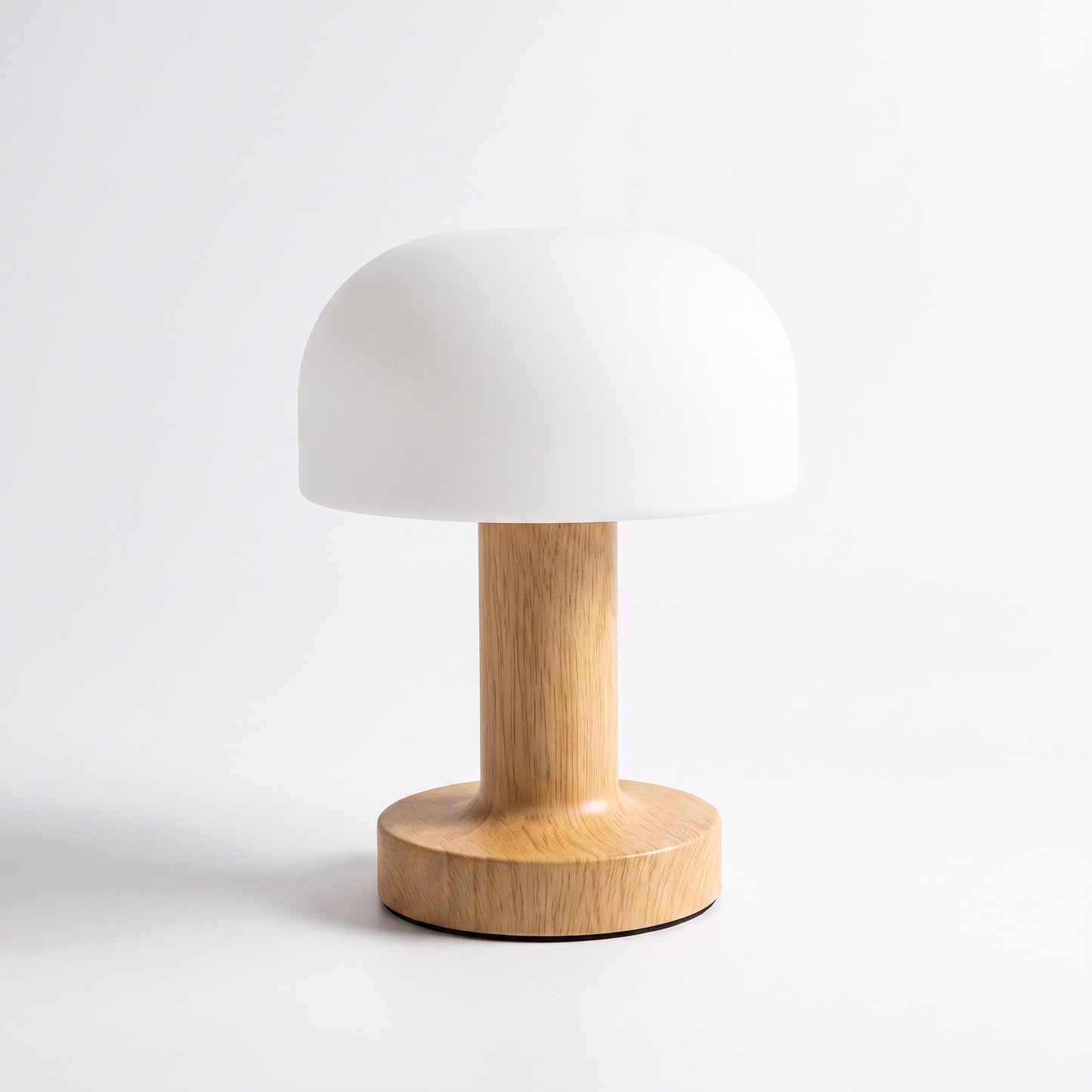 Bedside Table Lamp | Wood-Grain LED Touch Lamp, Rechargeable & Dimmable