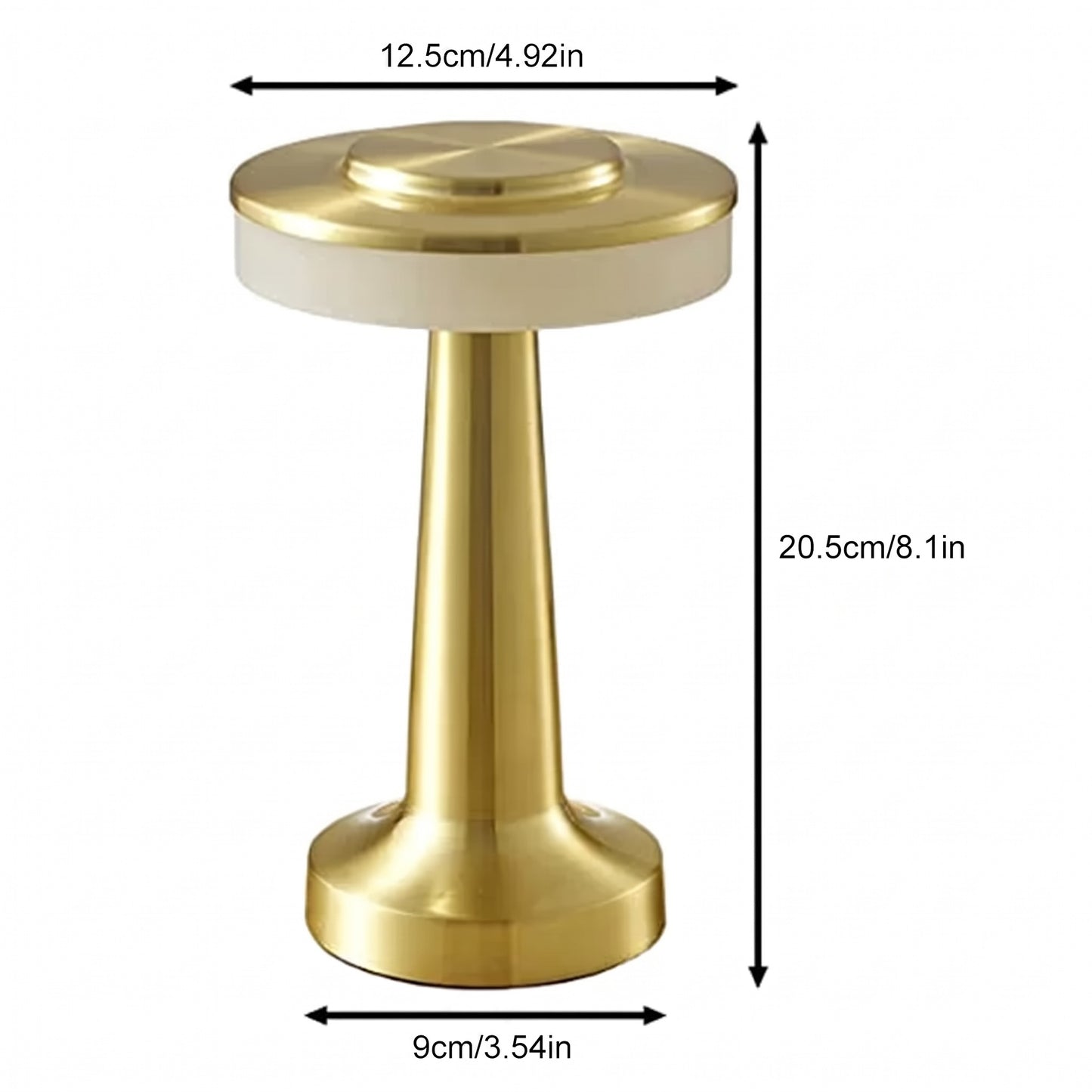 Cordless Table Lamp | Rechargeable Metal Touch Mood Light