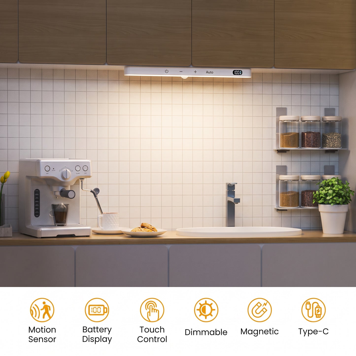 Under Cabinet Lights | Rechargeable Motion Sensor LED Light Bar