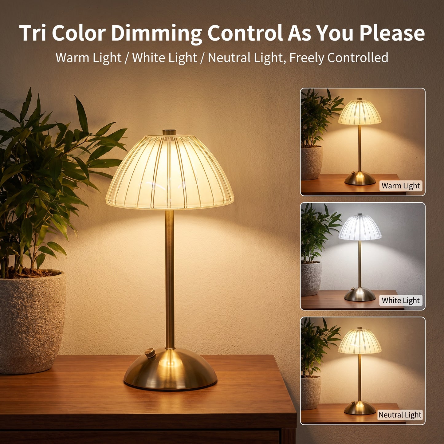 Crystal Table Lamp | LED Touch Sensor Night Light for Bedroom