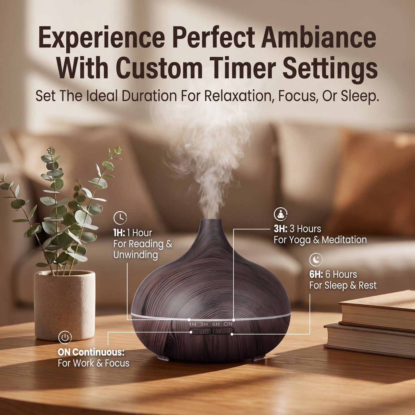 Essential Oil Diffuser | 500ml Aromatherapy Humidifier with Remote