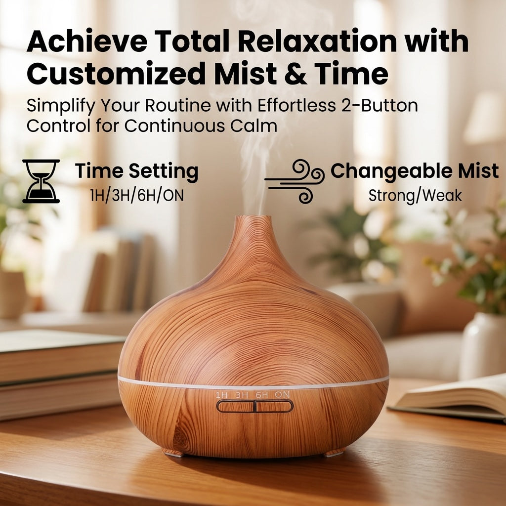 Essential Oil Diffuser | 500ml Aromatherapy Humidifier with Remote