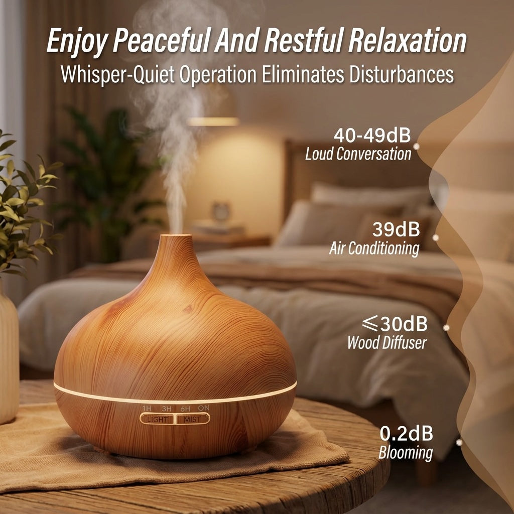 Essential Oil Diffuser | 500ml Aromatherapy Humidifier with Remote