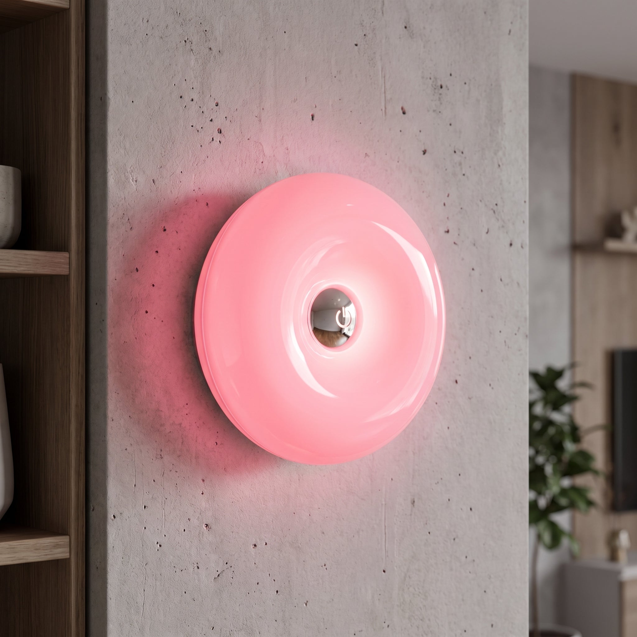 Donut Table Lamp | Rechargeable LED Ring Light, Dimmable Desk Lamp & Night Light for Bedroom, Nightstand & Wall Decor
