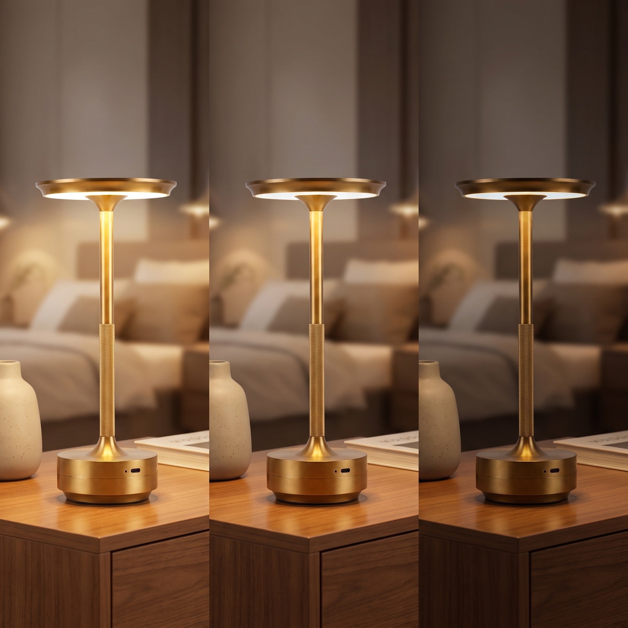 Cordless Table Lamp | Retro Rechargeable Dimmable LED Touch Lamp, Vintage Bedside & Desk Lamp for Bedroom, Dining & Bar