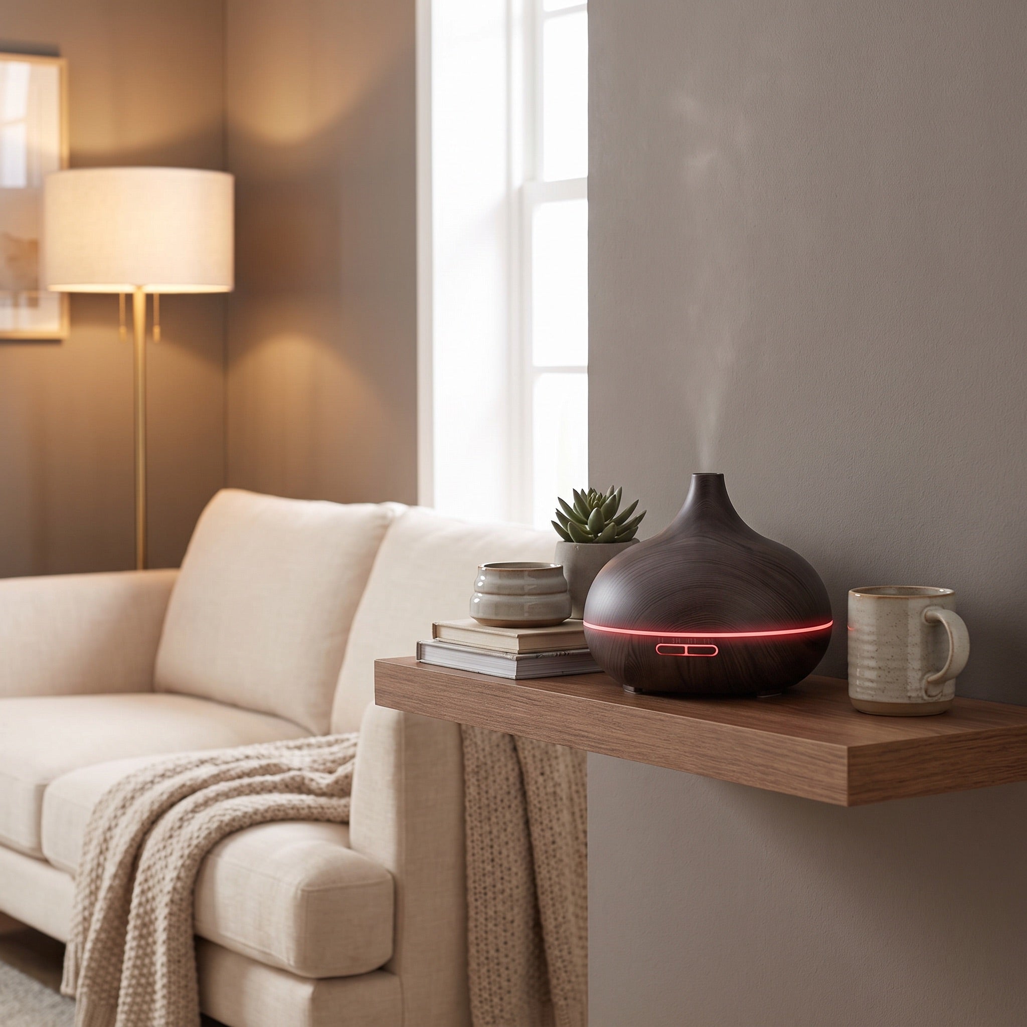 Essential Oil Diffuser | 500ml Aromatherapy Diffuser & Humidifier with Remote, 7-Color LED Aroma Diffuser Night Light for Home & Bedroom