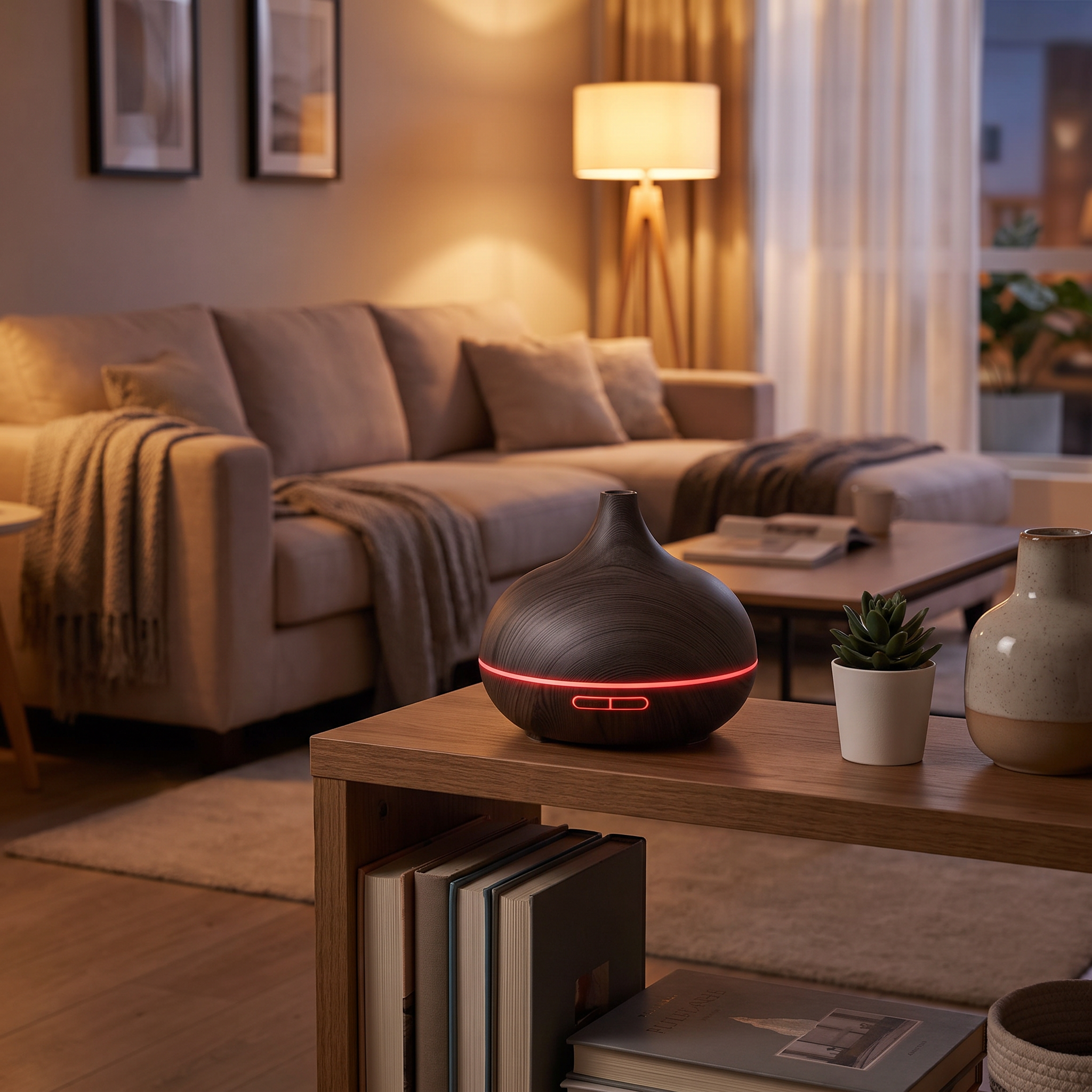 Essential Oil Diffuser | 500ml Aromatherapy Diffuser & Humidifier with Remote, 7-Color LED Aroma Diffuser Night Light for Home & Bedroom
