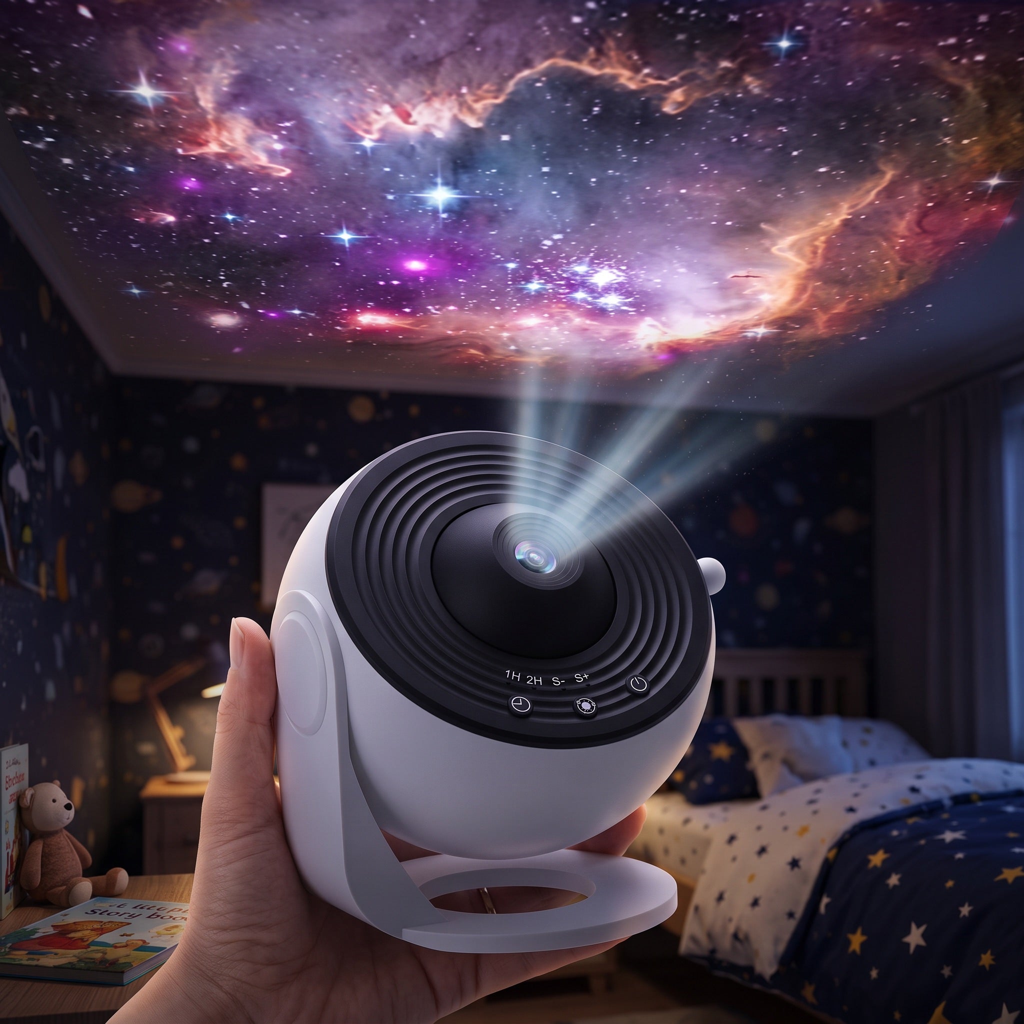 Galaxy Projector | Star & Nebula LED Night Light, Sky Projector for Bedroom Ceiling, Gaming Room & Kids Room