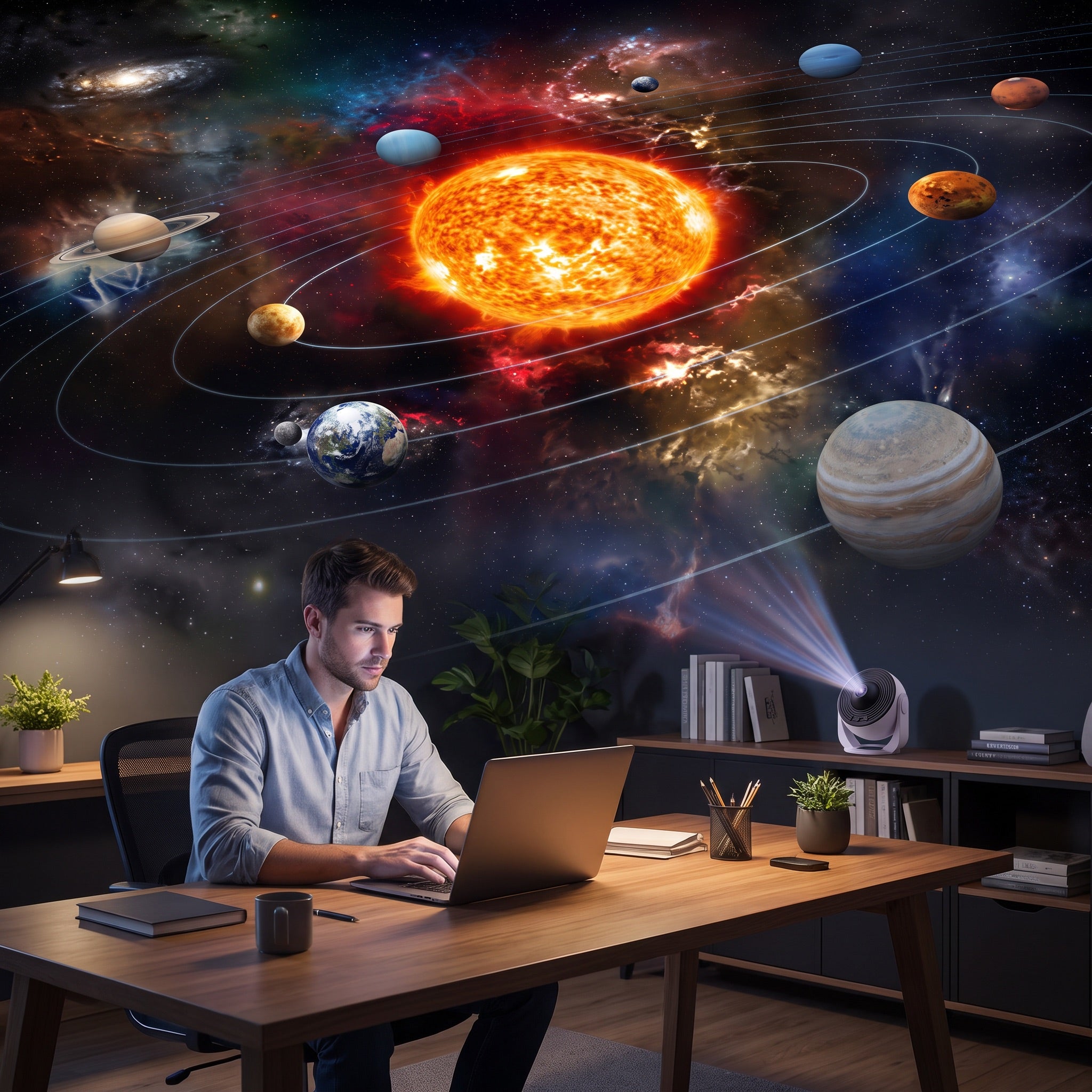 Galaxy Projector | Star & Nebula LED Night Light, Sky Projector for Bedroom Ceiling, Gaming Room & Kids Room