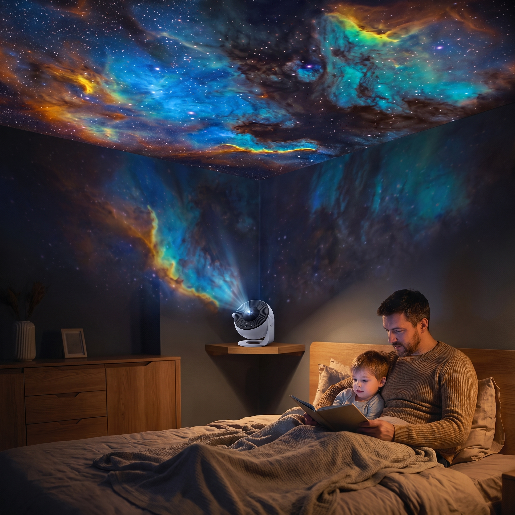 Galaxy Projector | Star & Nebula LED Night Light, Sky Projector for Bedroom Ceiling, Gaming Room & Kids Room