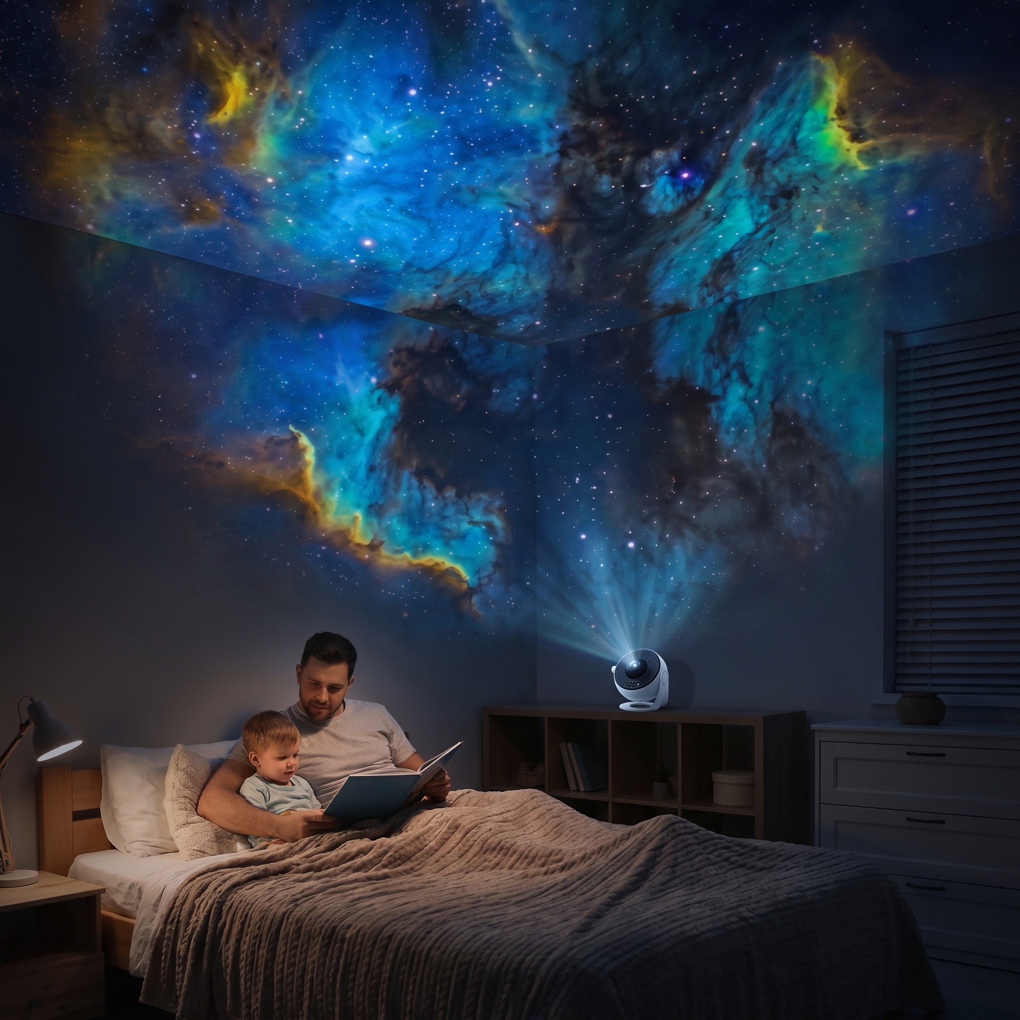 Galaxy Projector | Star & Nebula LED Night Light, Sky Projector for Bedroom Ceiling, Gaming Room & Kids Room
