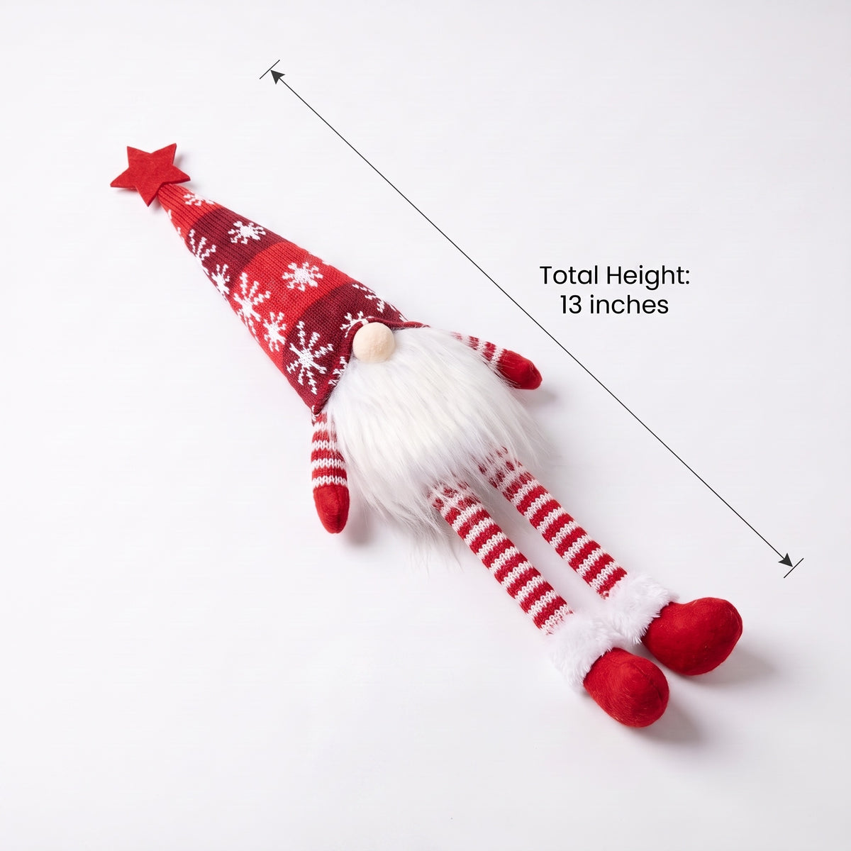 Christmas Gnome Doll | Light Up Ornamental Xmas Gnomes | Indoor Xmas Decorations | For Home, Living Room, Children's Bedroom & Holiday Decor