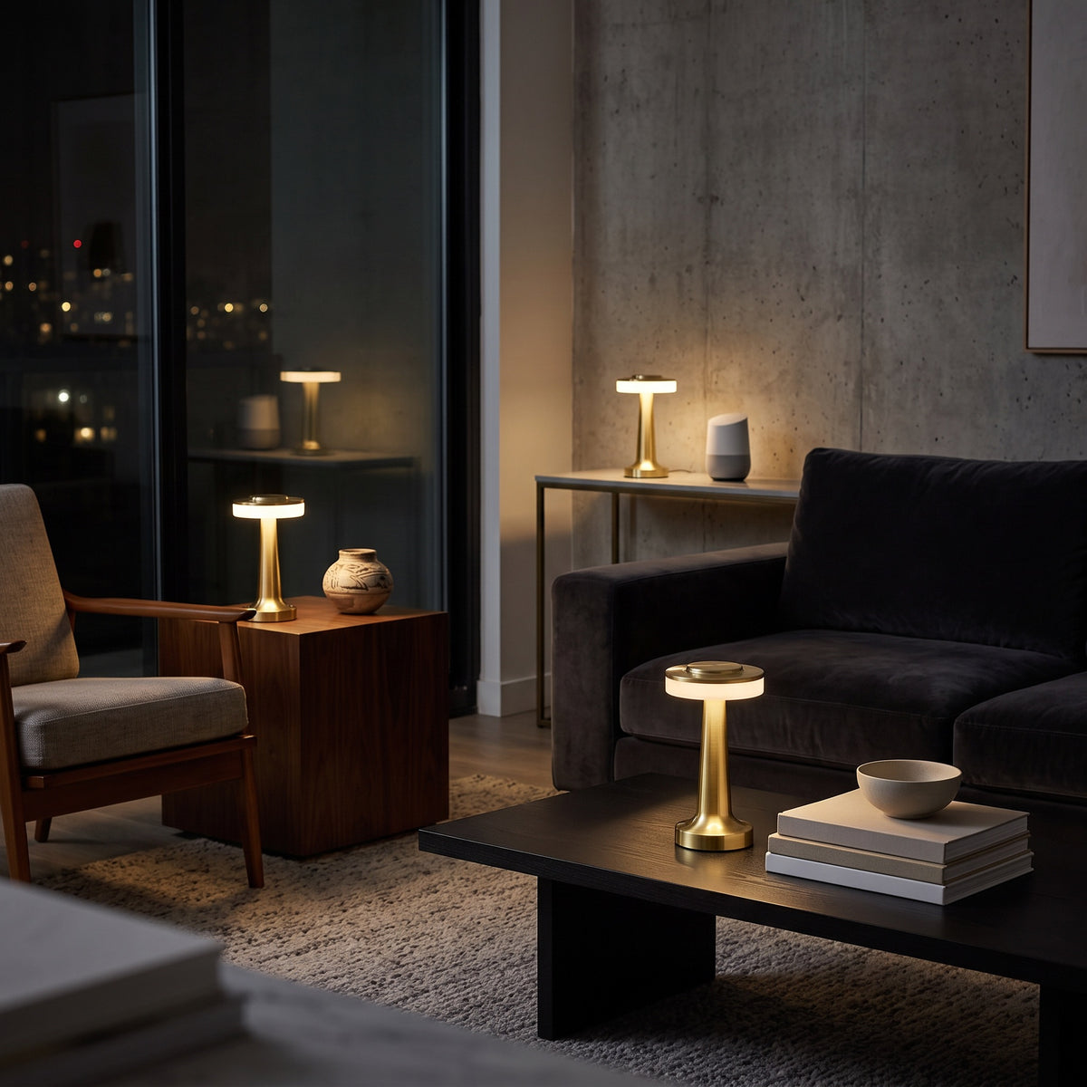 Cordless LED Desk Lamp | Rechargeable Dimmable Table Lamp for Home Office, Bedside & Reading | USB-C Touch Control